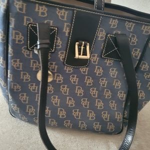 Dooney & Bourke blue jean denim signature tote bags